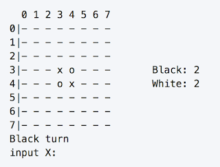 Reversi written in C language